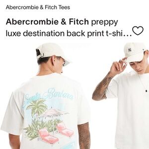 New-Vintage -Abercrombie & Fitch White Santa Barbara Tee